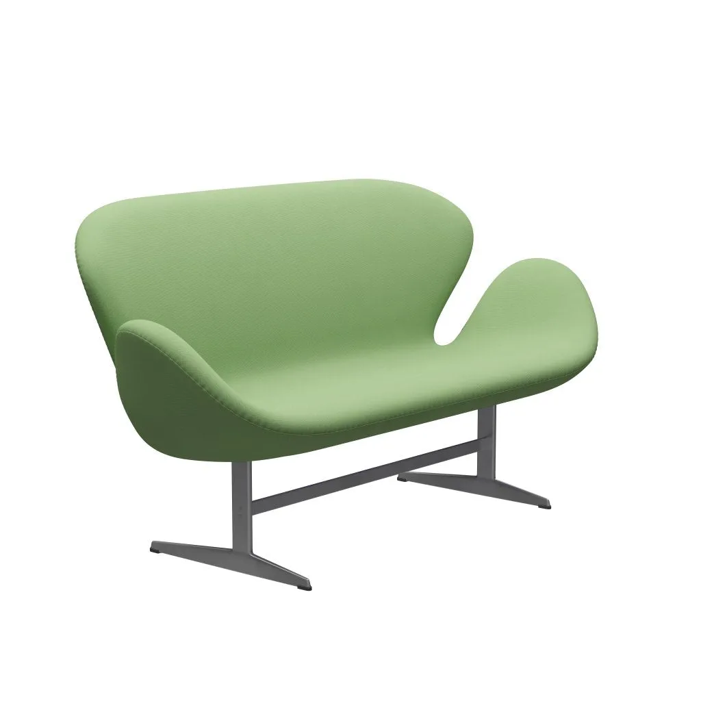 Fritz Hansen Swan™ Sofa 2 Seater, Silver Grey/Fame Light Green