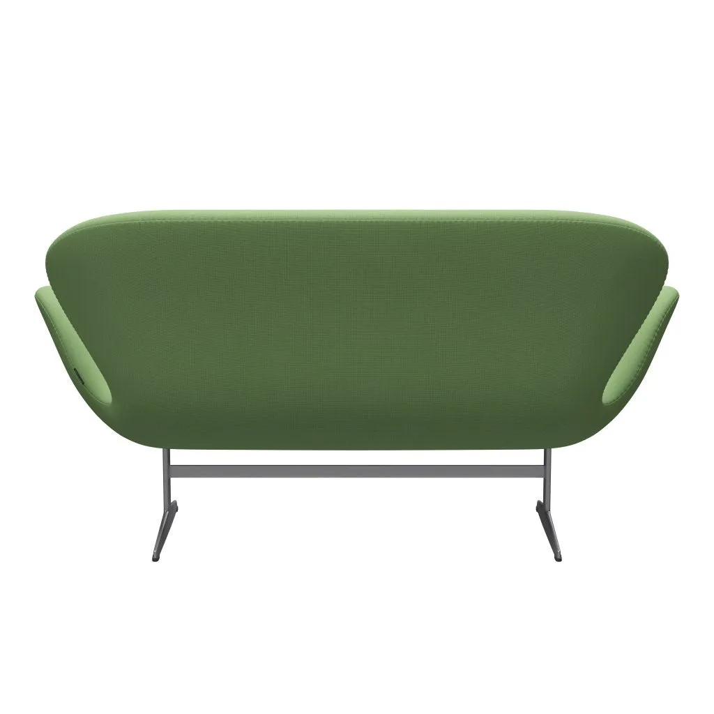 Fritz Hansen Swan™ Sofa 2 Seater, Silver Grey/Fame Light Green