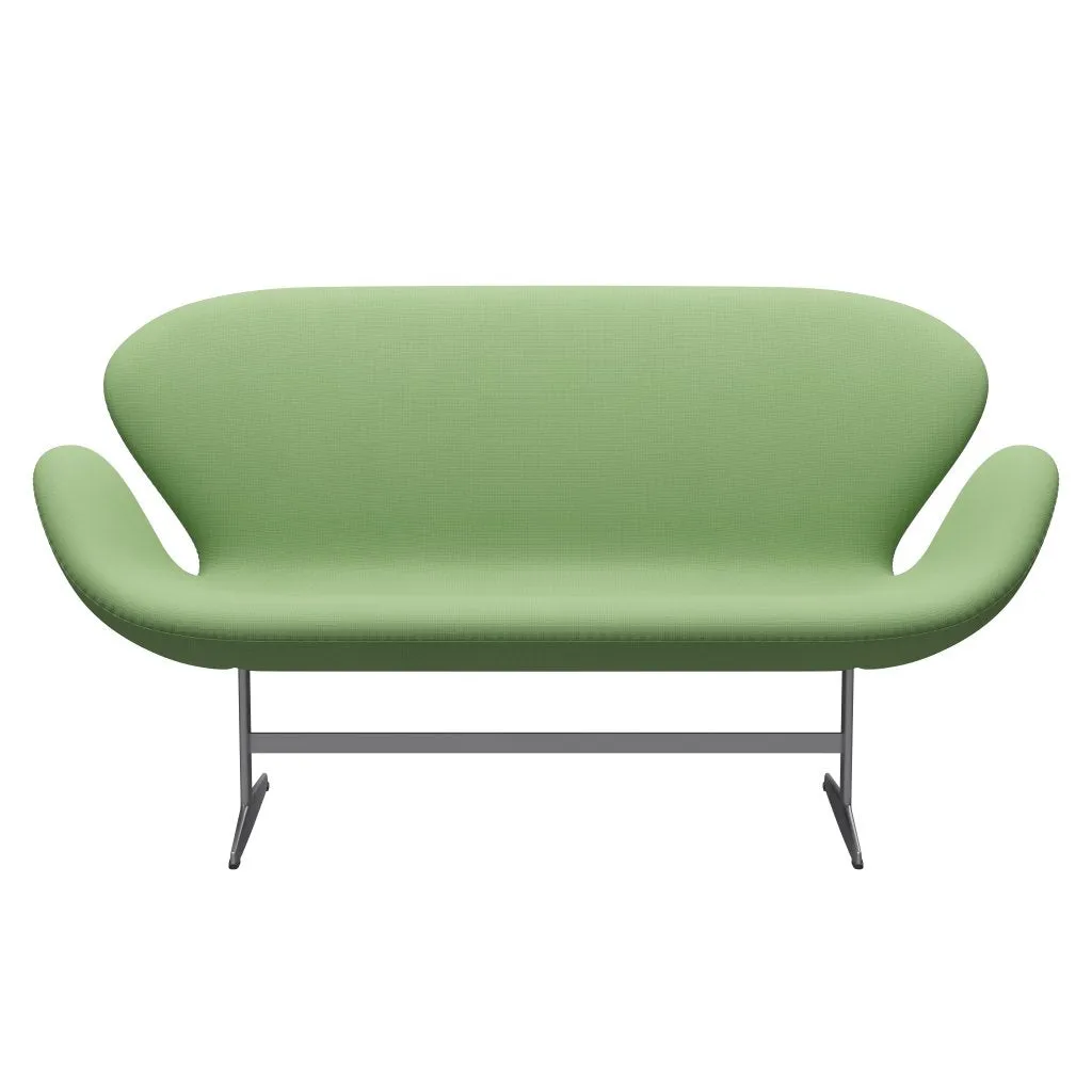 Fritz Hansen Swan™ Sofa 2 Seater, Silver Grey/Fame Light Green
