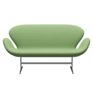 Fritz Hansen Swan™ Sofa 2 Seater, Silver Grey/Fame Light Green