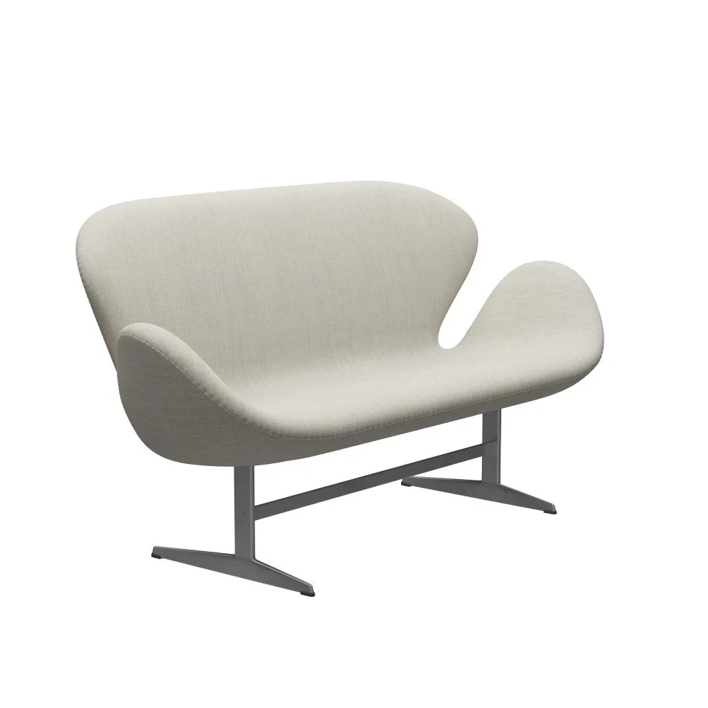 Fritz Hansen Swan™ Sofa 2 Seater, Silver Grey/Fiord Grey