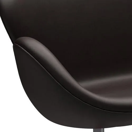 Fritz Hansen Swan™ Sofa 2 Seater, Silver Grey/Grace Dark Brown