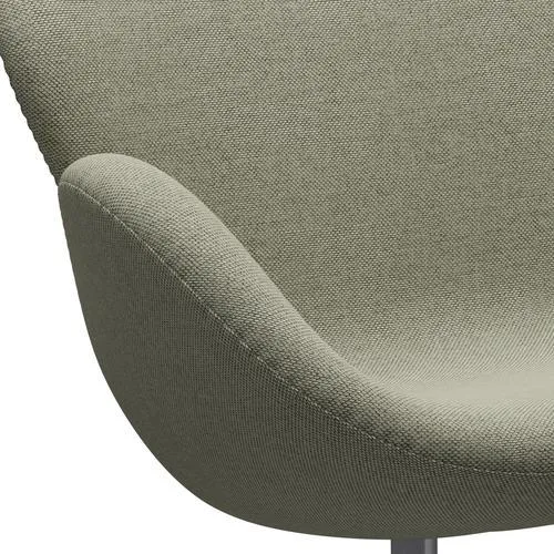 Fritz Hansen Swan™ Sofa 2 Seater, Silver Grey/Re Wool Lime Green/Natural