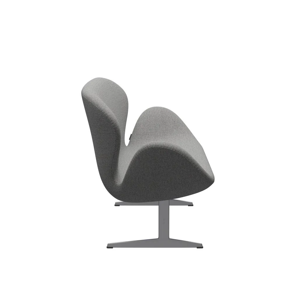 Fritz Hansen Swan™ Sofa 2 Seater, Silver Grey/Re Wool Wool White/Natural