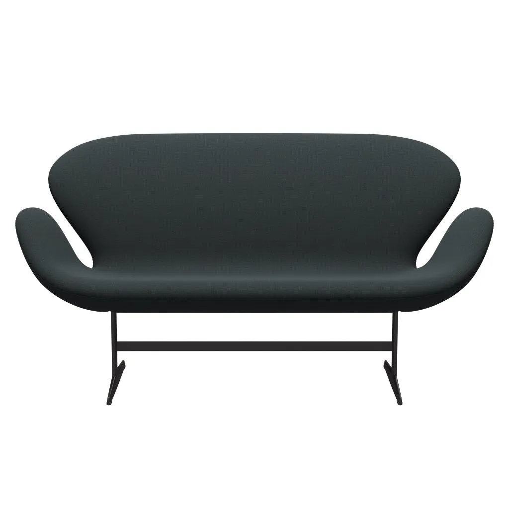 Fritz Hansen Swan™ Sofa 2 Seater, Warm Graphite/Capture Dark Deep Green