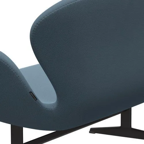 Fritz Hansen Swan™ Sofa 2 Seater, Warm Graphite/Capture Soft Blue