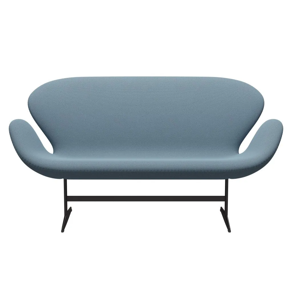 Fritz Hansen Swan™ Sofa 2 Seater, Warm Graphite/Capture Soft Blue