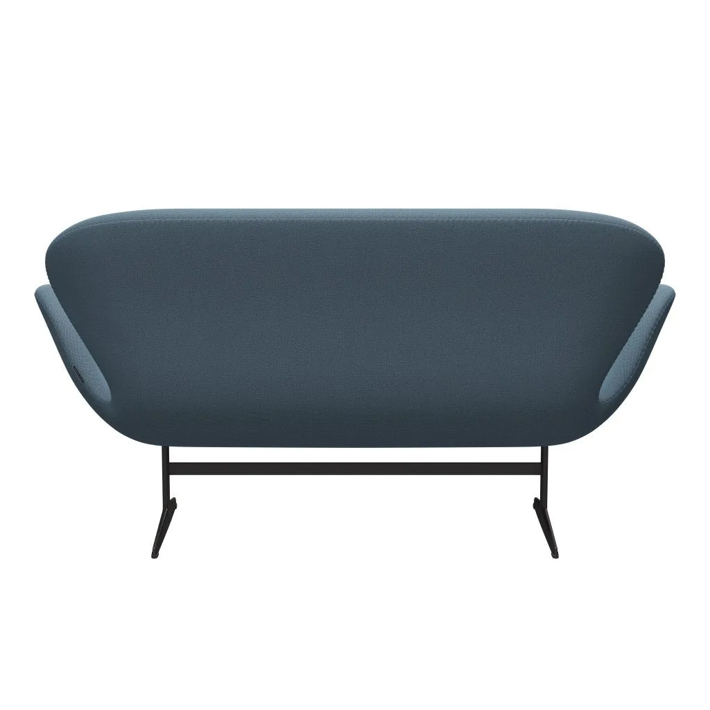 Fritz Hansen Swan™ Sofa 2 Seater, Warm Graphite/Capture Soft Blue
