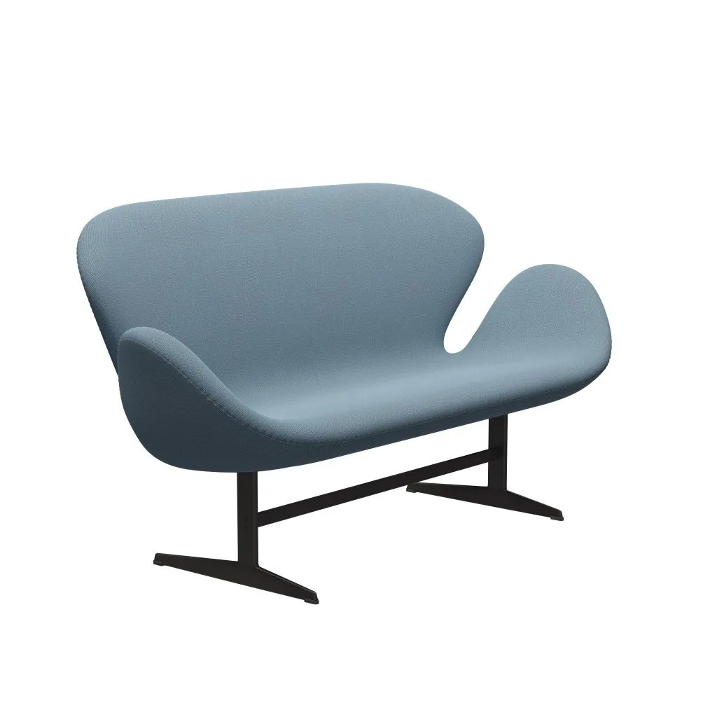 Fritz Hansen Swan™ Sofa 2 Seater, Warm Graphite/Capture Soft Blue
