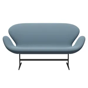Fritz Hansen Swan™ Sofa 2 Seater, Warm Graphite/Capture Soft Blue