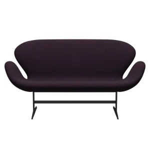 Fritz Hansen Swan™ Sofa 2 Seater, Warm Graphite/Divina Md Aubergine