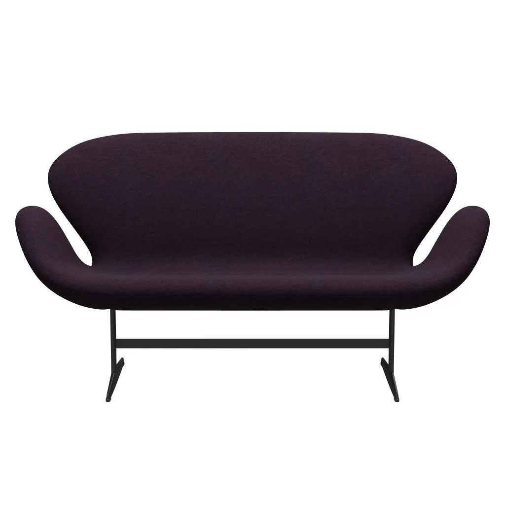 Fritz Hansen Swan™ Sofa 2 Seater, Warm Graphite/Divina Md Aubergine