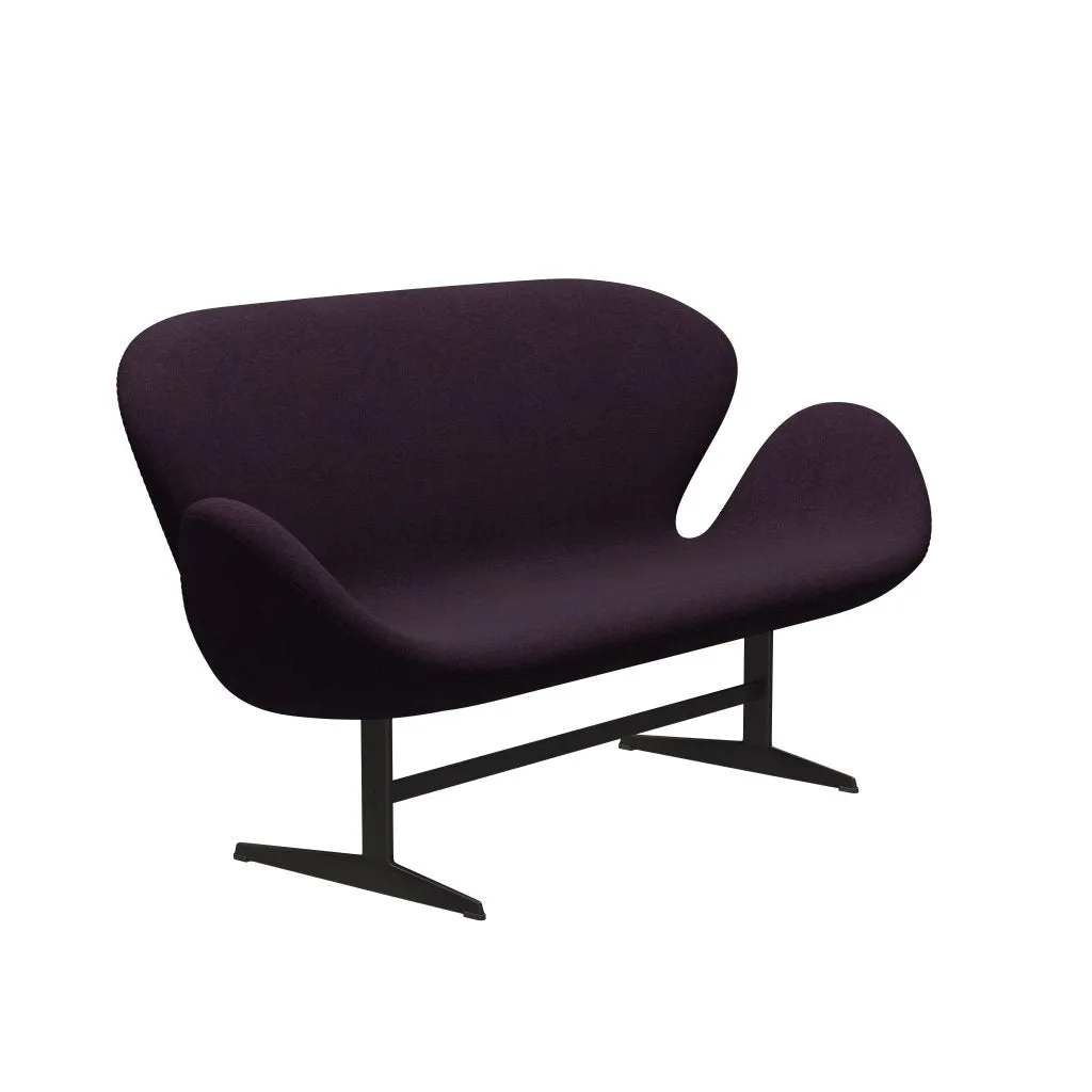 Fritz Hansen Swan™ Sofa 2 Seater, Warm Graphite/Divina Md Aubergine