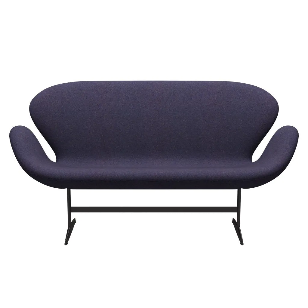 Fritz Hansen Swan™ Sofa 2 Seater, Warm Graphite/Divina Md Dusty Blue