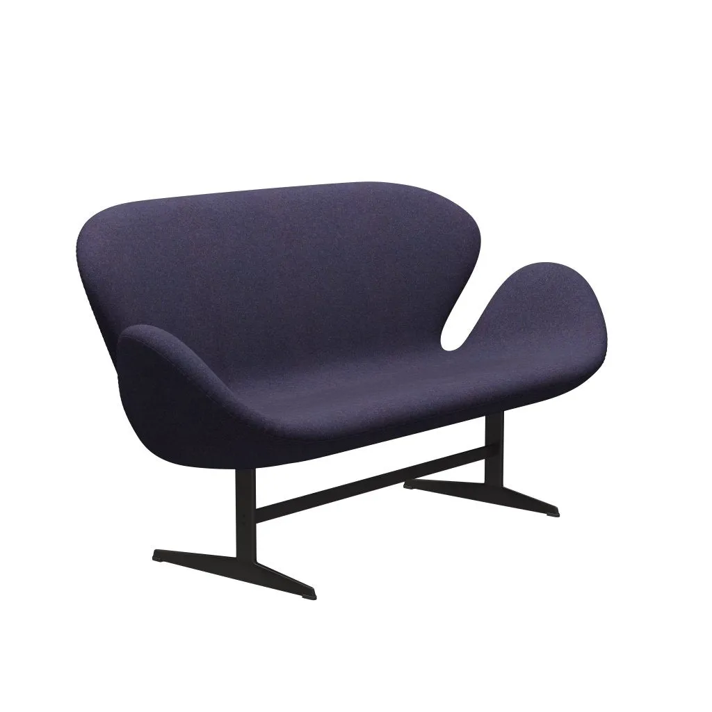 Fritz Hansen Swan™ Sofa 2 Seater, Warm Graphite/Divina Md Dusty Blue