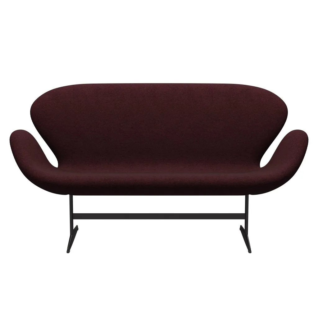 Fritz Hansen Swan™ Sofa 2 Seater, Warm Graphite/Divina Melange Pink Dark