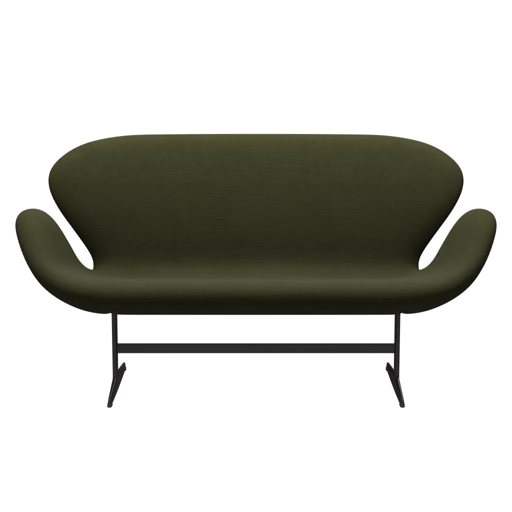 Fritz Hansen Swan™ Sofa 2 Seater, Warm Graphite/Fame Dark Brown Green