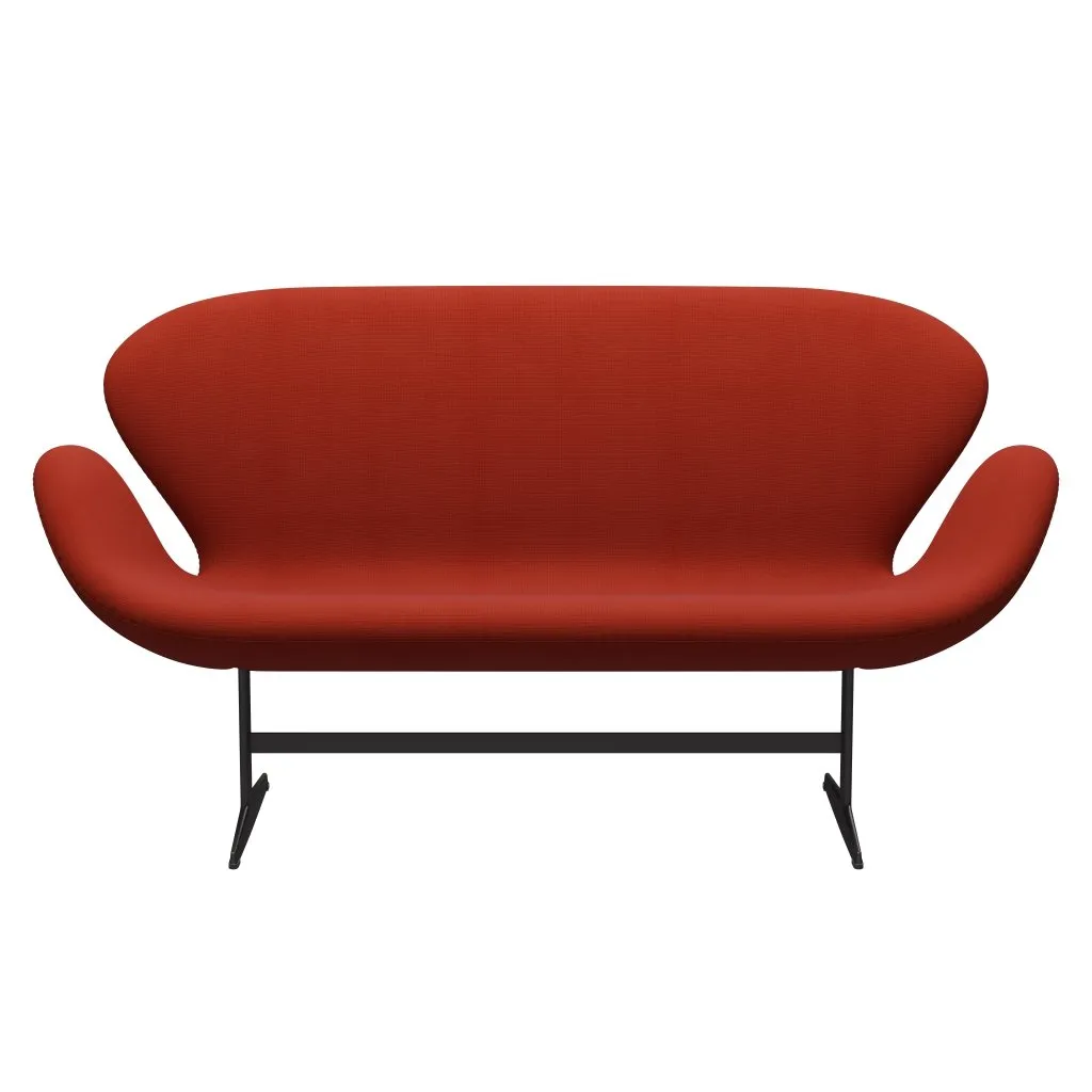Fritz Hansen Swan™ Sofa 2 Seater, Warm Graphite/Fame Orange Red
