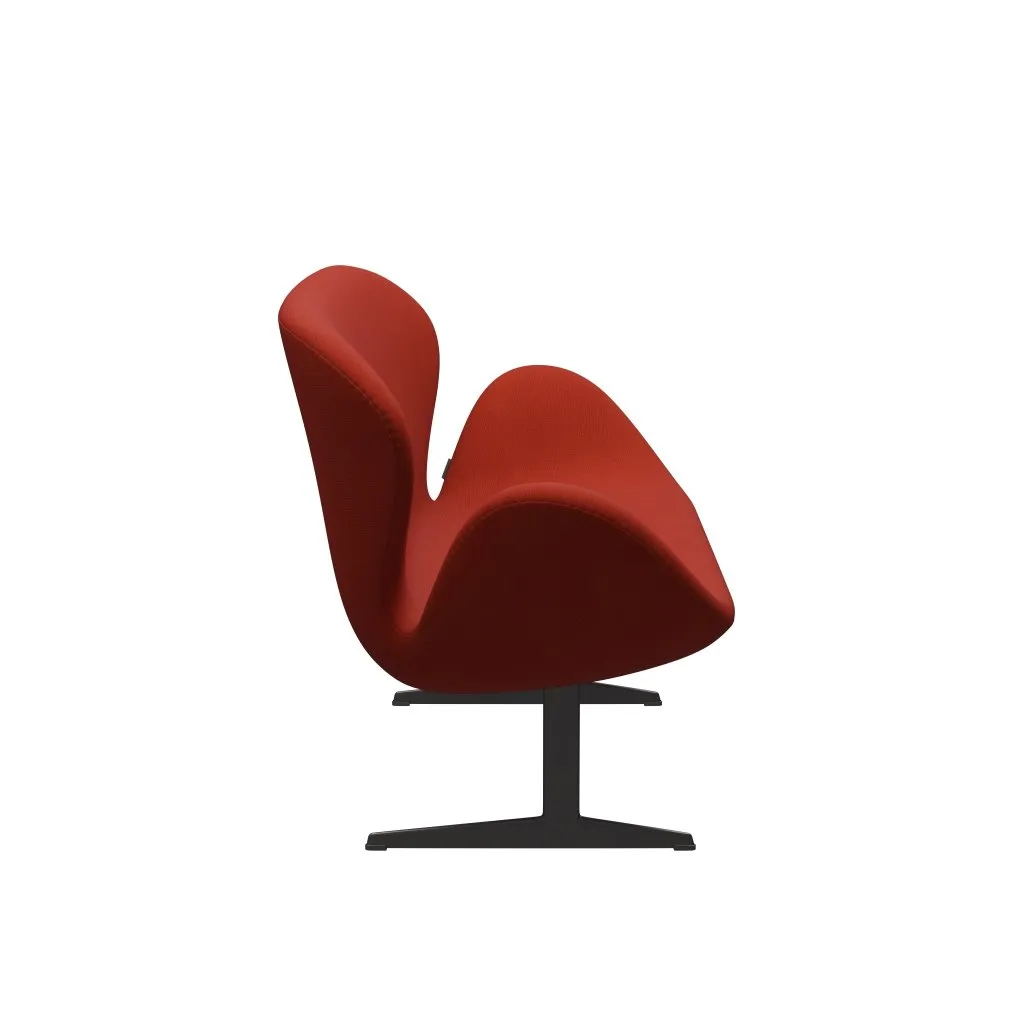 Fritz Hansen Swan™ Sofa 2 Seater, Warm Graphite/Fame Orange Red