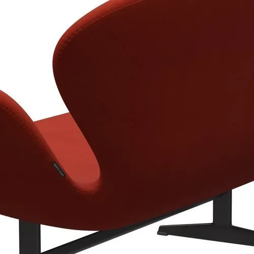 Fritz Hansen Swan™ Sofa 2 Seater, Warm Graphite/Fame Orange Red