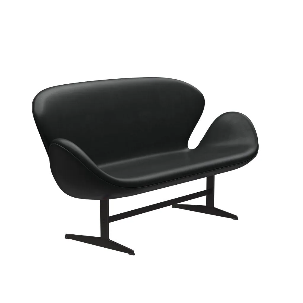 Fritz Hansen Swan™ Sofa 2 Seater, Warm Graphite/Grace Black