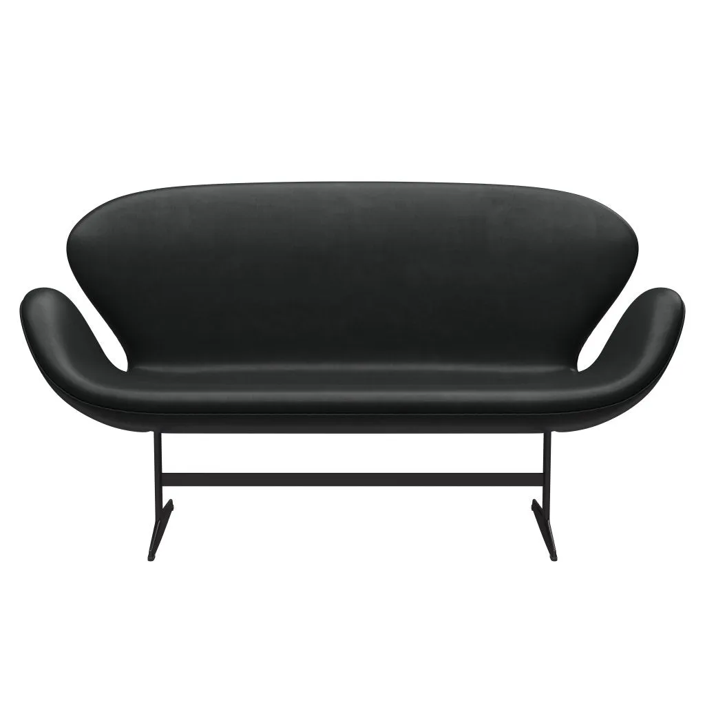 Fritz Hansen Swan™ Sofa 2 Seater, Warm Graphite/Grace Black