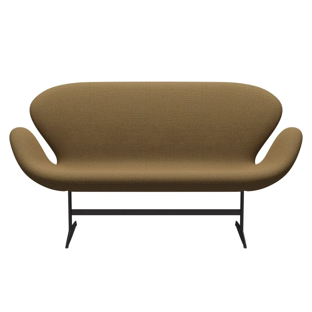 Fritz Hansen Swan™ Sofa 2 Seater, Warm Graphite/Re Wool Mustard/Natural