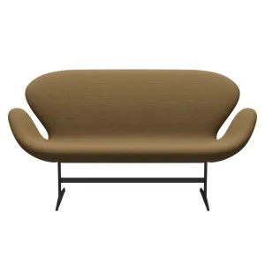 Fritz Hansen Swan™ Sofa 2 Seater, Warm Graphite/Re Wool Mustard/Natural