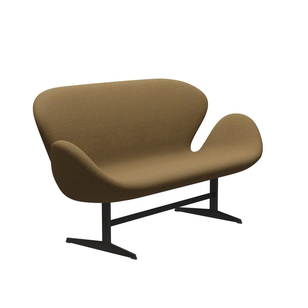 Fritz Hansen Swan™ Sofa 2 Seater, Warm Graphite/Re Wool Mustard/Natural