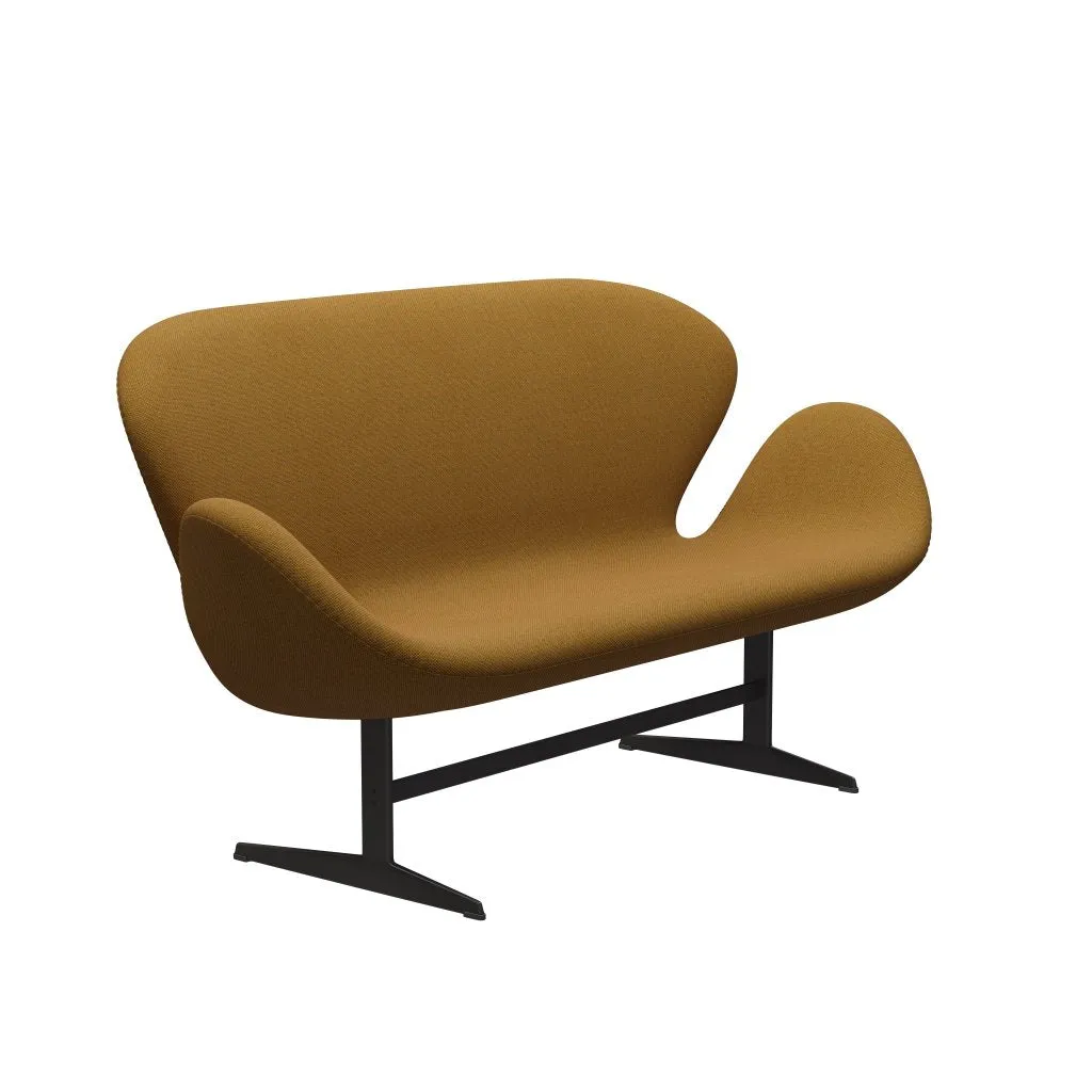 Fritz Hansen Swan™ Sofa 2 Seater, Warm Graphite/Re Wool Saffron/Natural