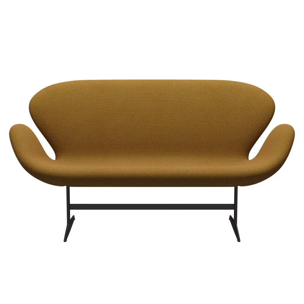 Fritz Hansen Swan™ Sofa 2 Seater, Warm Graphite/Re Wool Saffron/Natural