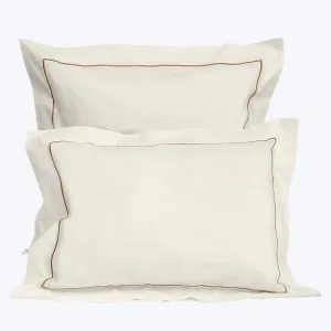 Gramercy Duvet & Shams, Ivory/Coffee