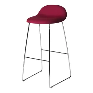 Gubi 3D Bar Stool - Sledge Base - Fully Upholstered