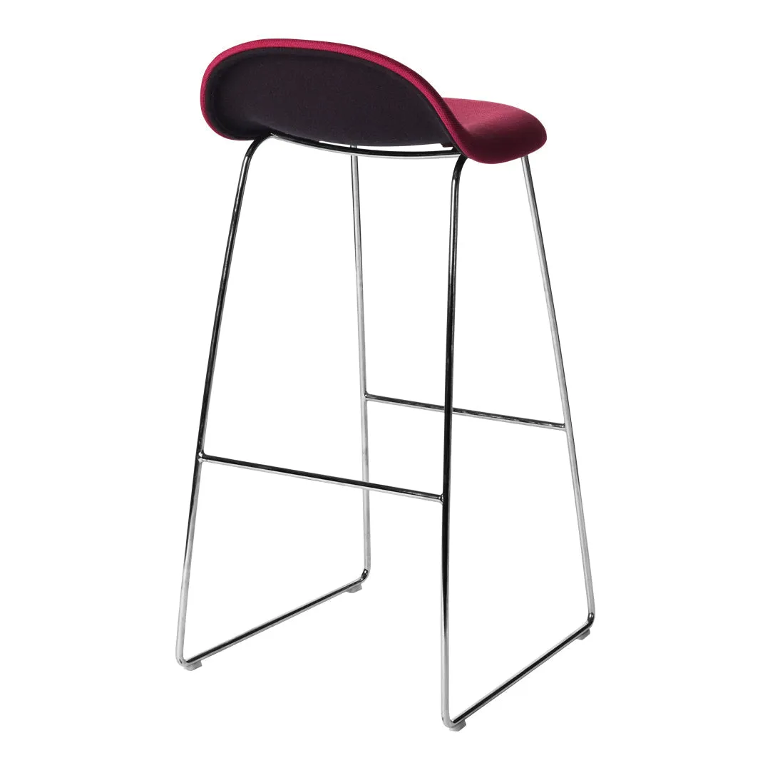 Gubi 3D Bar Stool - Sledge Base - Fully Upholstered