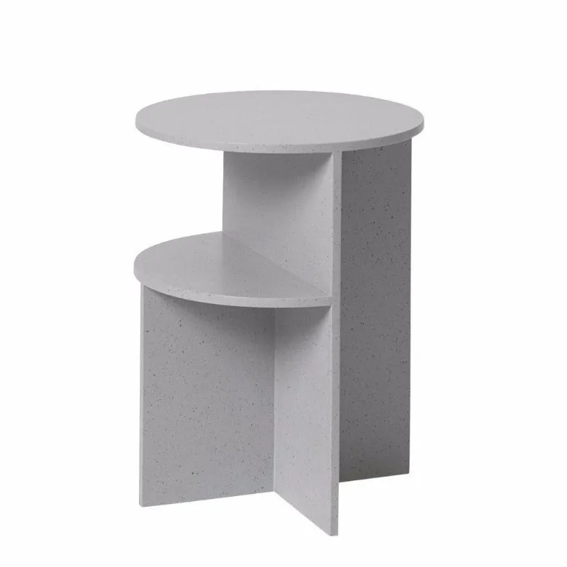 Halves Side Table by MSDS, Light Grey