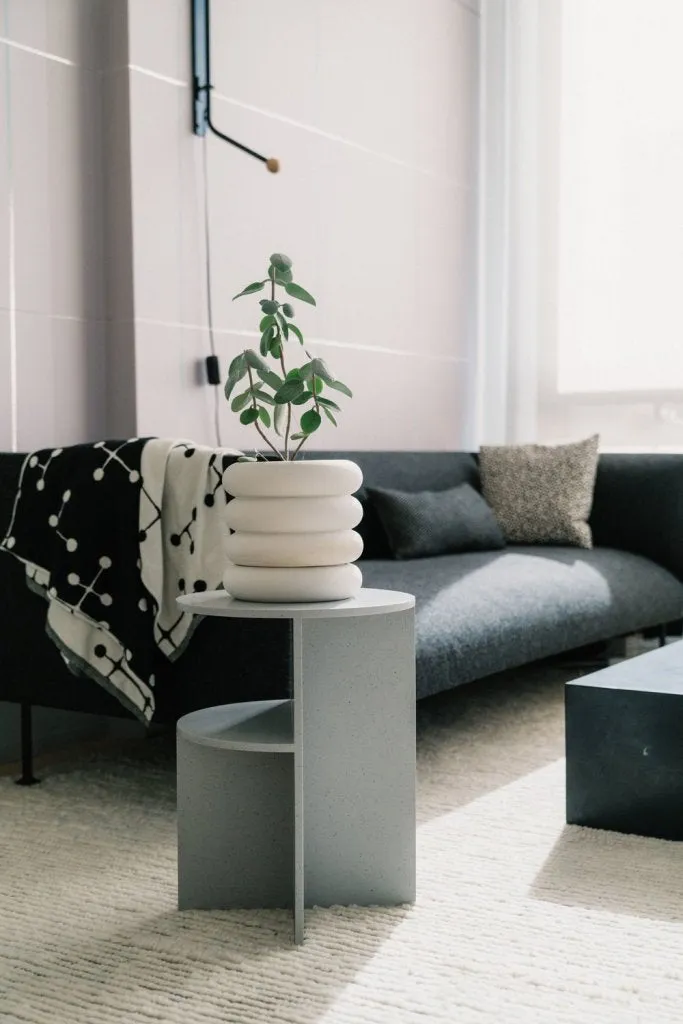 Halves Side Table by MSDS, Light Grey