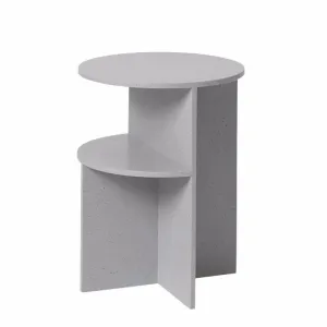 Halves Side Table by MSDS, Light Grey