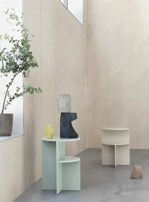 Halves Side Table by MSDS, Sage Green