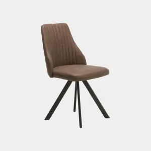 Hilton - Swivel Dining Chair In Faux Leather