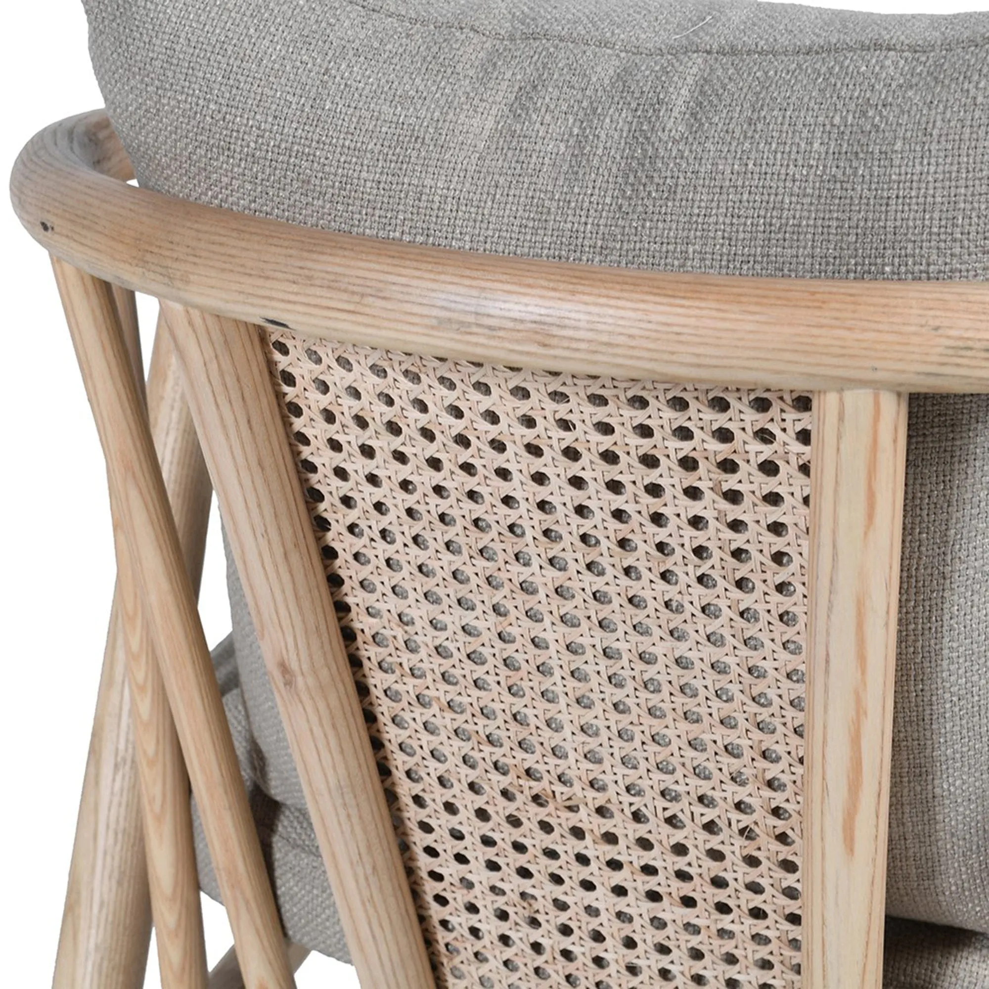 Hudson - Cushioned Spindle Chair In Fabric