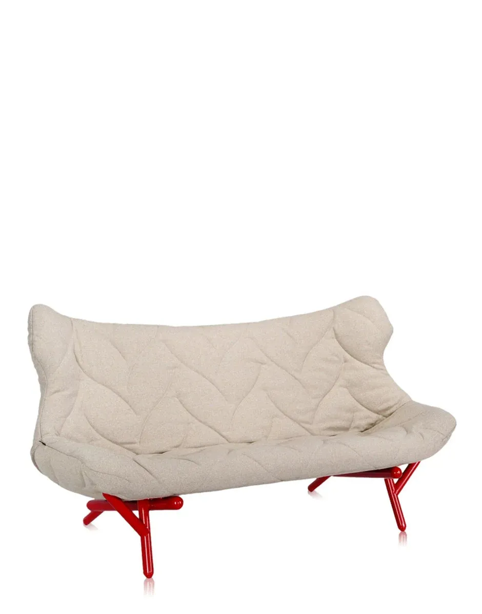 Kartell Foliage Sofa Trevira, Red/Beige