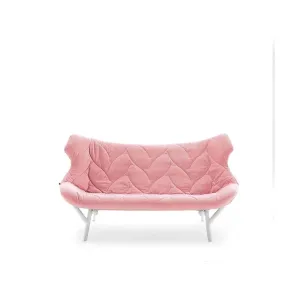 Kartell Foliage Sofa Velvet, White/Pink