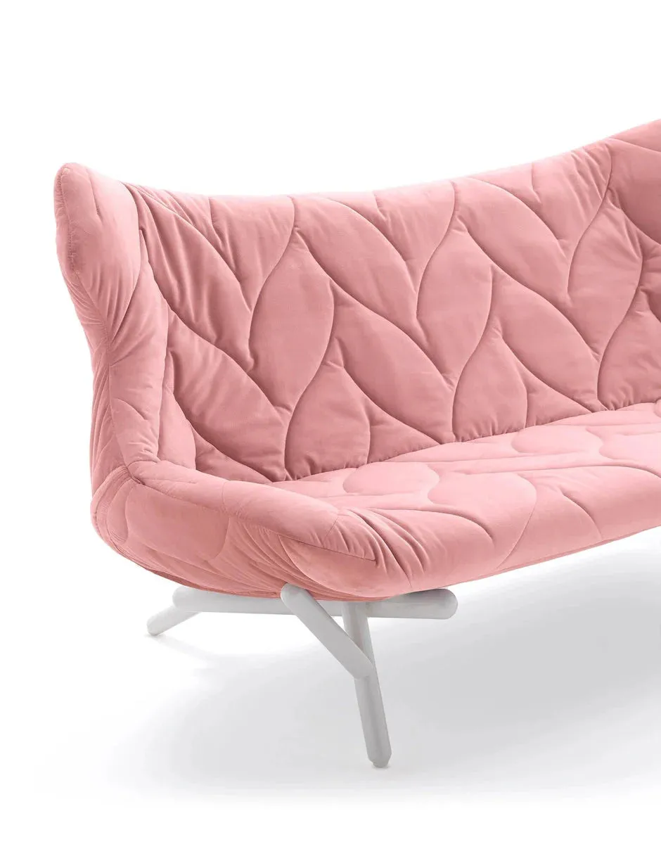 Kartell Foliage Sofa Velvet, White/Pink