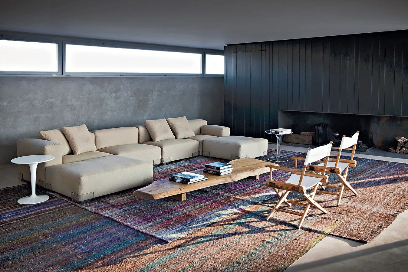 Kartell Plastics Duo 2 Seater Sofa Dx Cotton, Grey