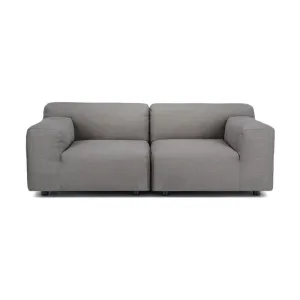 Kartell Plastics Duo 2 Seater Sofa Dx Cotton, Grey