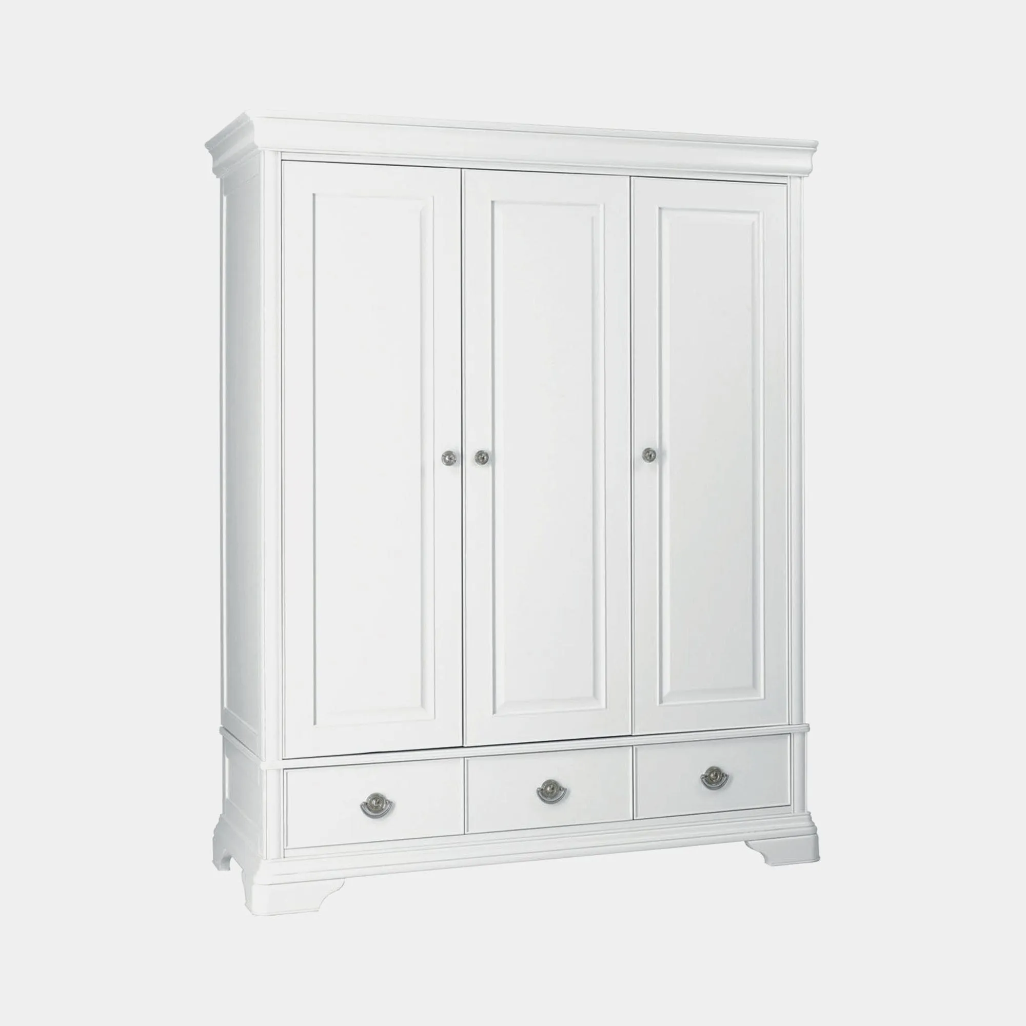 Lace - Combi Wardrobe In White Paint Finish