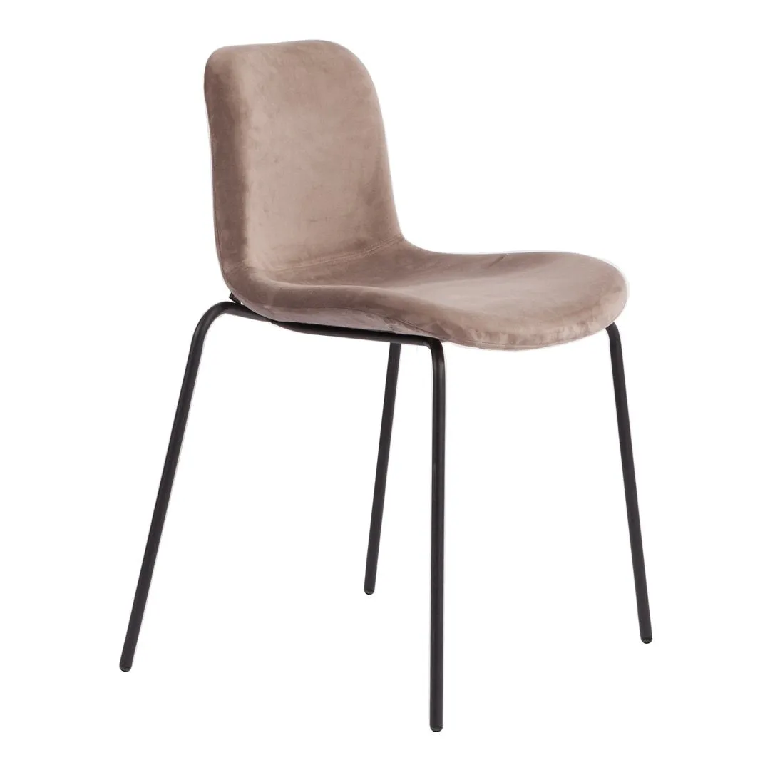 Langue Dining Chair - Steel - Soft Upholstered
