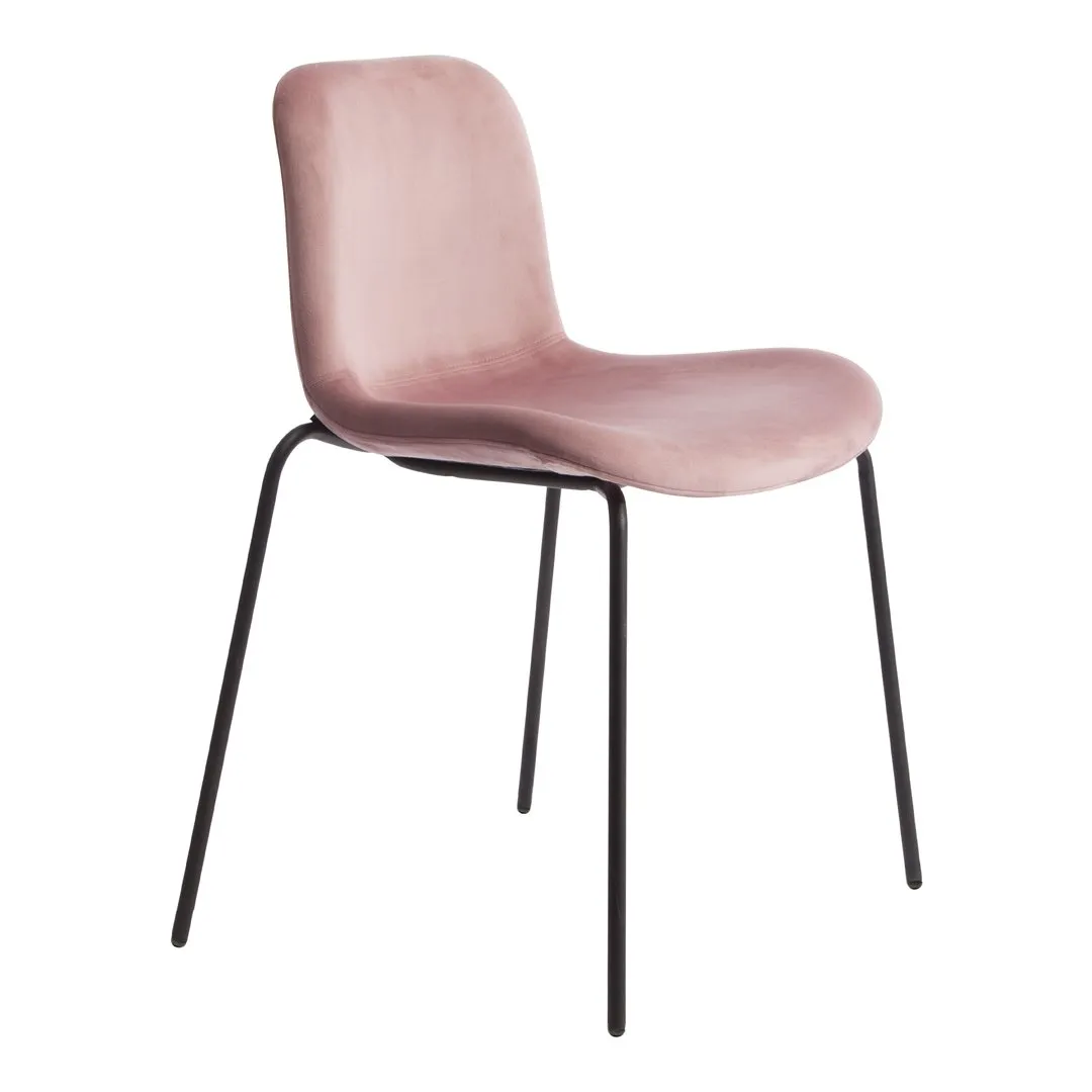 Langue Dining Chair - Steel - Soft Upholstered