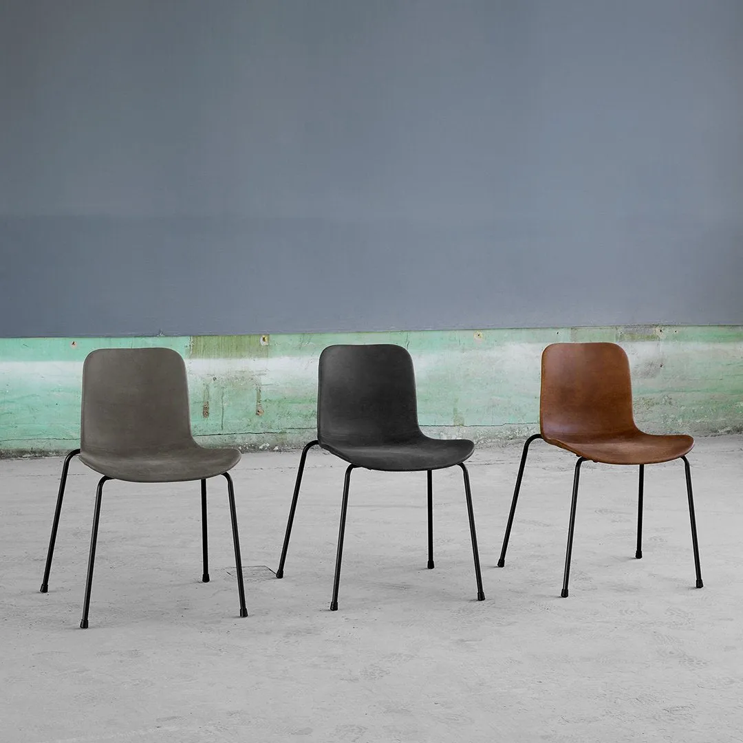 Langue Dining Chair - Steel - Upholstered