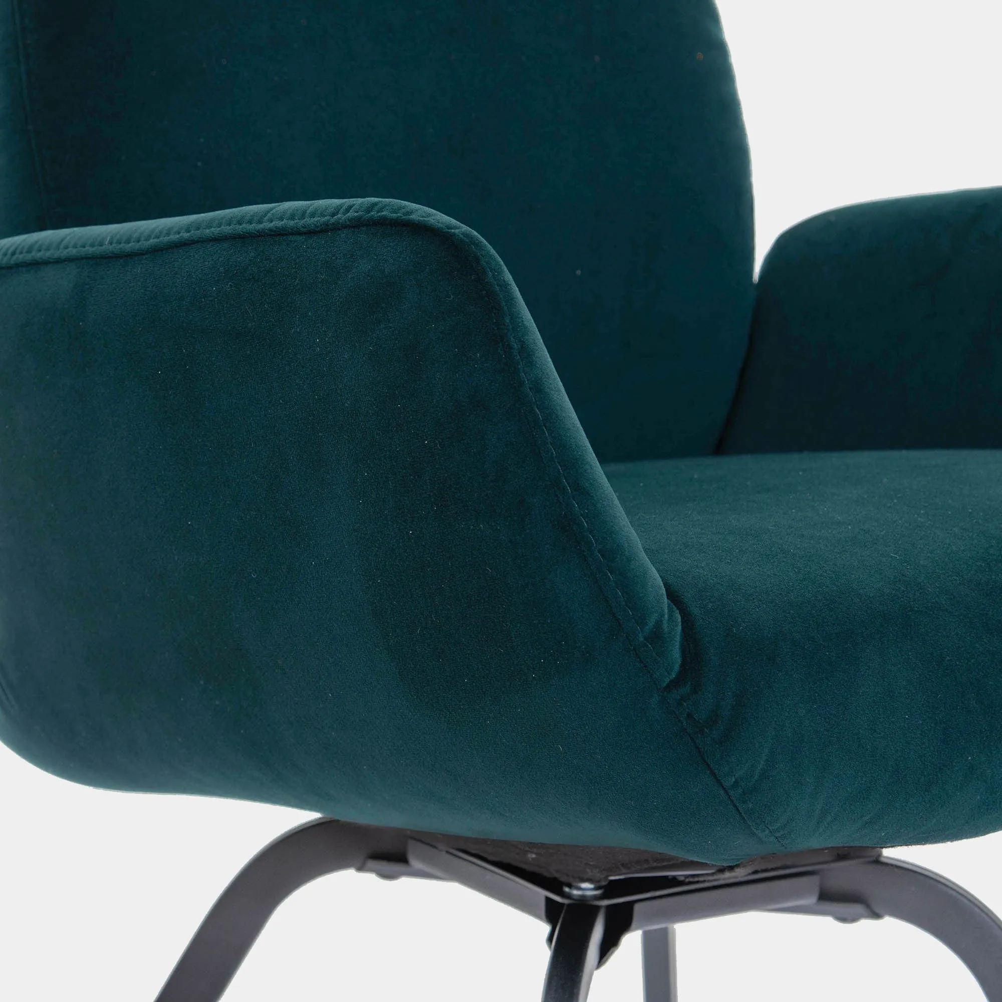 Lily - Swivel Armchair In Bottle Velvet